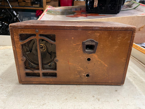 vtg antique 1932 Philco Jr. Model 80C Tabletop wooden radio parts or repair