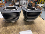 Twin Cam Stock Cylinders T/O Harley Softail Dyna Touring FLH Bagger Black Nice!