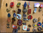 Vintage Oil Gas Petroliana Pins Advertising 1950's Chrysler Mercedes Chevy ford!