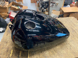 Vivid Black Fuel Gas Tank Harley Dyna Wide Glide FXDWG Nice!