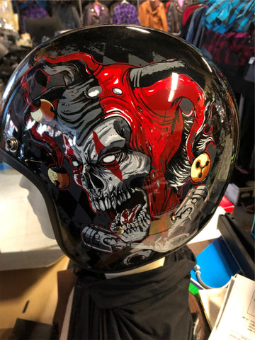 3/4 D.O.T. APPROVED DAYTONA  CRUISER HELMET JOKER SIZE SMALL