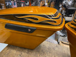 Street Glide Special Saddlebags Hard Candy Gold Flake Harley FLHX Bagger Flames