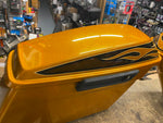 Street Glide Special Saddlebags Hard Candy Gold Flake Harley FLHX Bagger Flames