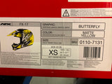 AFX  FX-17 YELLOW BUTTERFLY HELMET SIZE XS