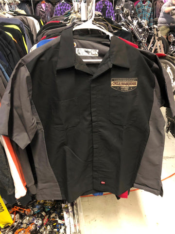 CYCLE WAREHOUSE RED CAP GARAGE/WORK SHIRT