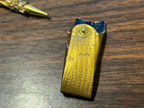 Vtg 1950s Gold Tone Filigree Miniature Jeweled Pencil set w/ pouch accessory
