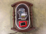 VINTAGE Black Label Beer Sign 3 Tankard 1592 PB Faux Wood Plastic Tested Works