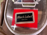 VINTAGE Black Label Beer Sign 3 Tankard 1592 PB Faux Wood Plastic Tested Works
