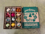 VTG Shiny Brite Assorted Glass Christmas Tree Ornaments 12 count Rare Finds!