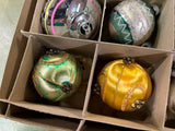 VTG Shiny Brite Assorted Glass Christmas Tree Ornaments 12 count Rare Finds!