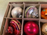 VTG Shiny Brite Assorted Glass Christmas Tree Ornaments 12 count Rare Finds!