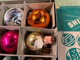 VTG Shiny Brite Assorted Glass Christmas Tree Ornaments 12 count Rare Finds!