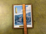 VTG Antique Wilson Furniture Company Framed Thermometer Picture
