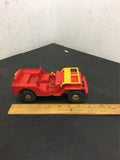 Vintage marx red small Jeep toy  plastic / tin friction collectable made in USA