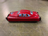 VTG 1950s Made in Japan Tin Litho Red Friction Family Car Missing Front Wheels