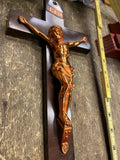Religious Inri Crucifix Cross Jesus metal Nice Detail Christian Church Wall 12"