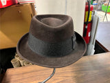 VTG USA Champ Felt Brown Men's Fedora Sharpsville PA Sz 7 Gangster Dress Movie p