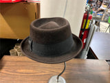 VTG USA Champ Felt Brown Men's Fedora Sharpsville PA Sz 7 Gangster Dress Movie p