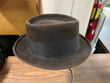 VTG USA Champ Felt Brown Men's Fedora Sharpsville PA Sz 7 Gangster Dress Movie p