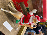 Vtg Sterling Hi Ho Santa Figure On Reindeer Orig Box 1950's Decor Christmas Nice