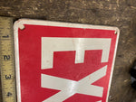 Vtg NOS EXIT Heavy metal sign 10x7 Man Cave Garage Service Station factory Mill