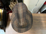 VTG 1960s USA Adam Brown Plaid Fedora Hat Men's Sz 6 7/8 Professor Gangster Cap