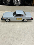 vtg 1986 Jim Beam White Mercedes 450 SL decanter Wheel series rare Empty