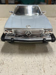vtg 1986 Jim Beam White Mercedes 450 SL decanter Wheel series rare Empty