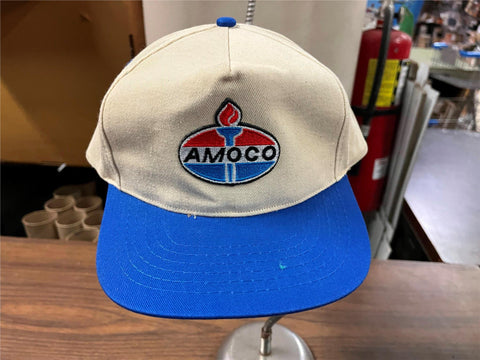 VTG 1980s Amoco Oil Gas Logo Snapback Adjustable Dad Hat KC Brand