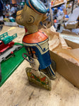1935 Vtg Marx Tin Lithograph Windup Toy “Walking Popeye Sailor Parrot Cage Box!
