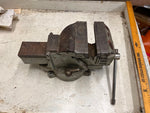vtg antique giant heavy duty #6 swivel bottomed Bench vice worker tools