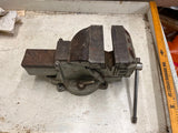 vtg antique giant heavy duty #6 swivel bottomed Bench vice worker tools