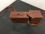 Vintage KODAK ZOOM 8 Automatic 8mm movie Camera and brown comes w / leather Case