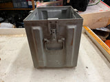 vtg U.S. Army heavy duty metal ammunition's carrier travel box missing lid