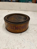 vtg simonz unopened car and furniture wax tin antique collectable