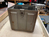 vtg U.S. Army heavy duty metal ammunition's carrier travel box missing lid