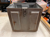 vtg U.S. Army heavy duty metal ammunition's carrier travel box missing lid