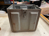 vtg U.S. Army heavy duty metal ammunition's carrier travel box missing lid