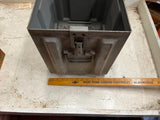 vtg U.S. Army heavy duty metal ammunition's carrier travel box missing lid