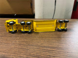 Vintage 1960s Tonka Made in USA Yellow Lowboy Truck & Trailer Pressed Steel