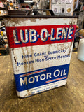 Lube o lene 2 gallon OIl Can Creighton Pa Vintage motor gas Service Station Gara