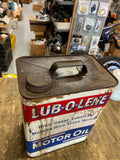 Lube o lene 2 gallon OIl Can Creighton Pa Vintage motor gas Service Station Gara