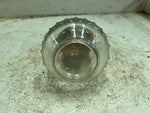 vtg clear hobnail farm lamplight brass oil lamp missing top