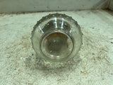 vtg clear hobnail farm lamplight brass oil lamp missing top