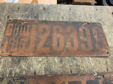 1916 Antique License Plate Ohio Auto Truck Hot Rat Rod Sign Vtg Man cave Garage