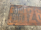 1916 Antique License Plate Ohio Auto Truck Hot Rat Rod Sign Vtg Man cave Garage