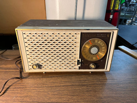 vtg mid century Zenith S-52233 T2518 AM FM Dial Radio Parts or repair