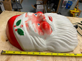 Vtg Nova Santa Claus Light Up face Blow Mold 60's Wall Hanging 13" Light Up Deco