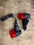 Round Turn Signals Single Filament Aluminum Led Harley motorcycle Custom Black