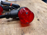 Round Turn Signals Single Filament Aluminum Led Harley motorcycle Custom Black